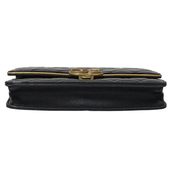 CHANEL Authentic Black Lambskin Leather Wallet - Picture 4 of 16